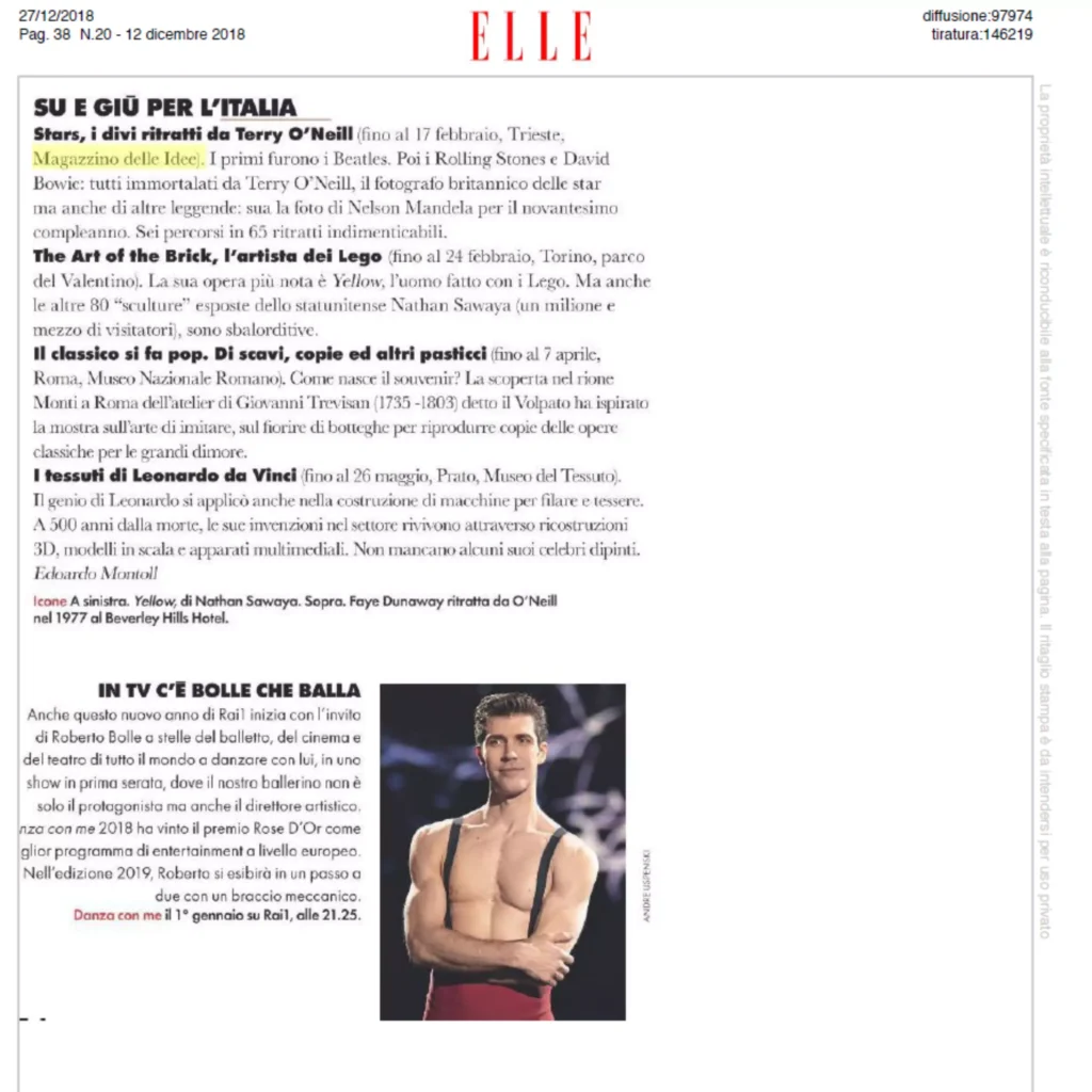 Stars articolo pubblicato su Elle