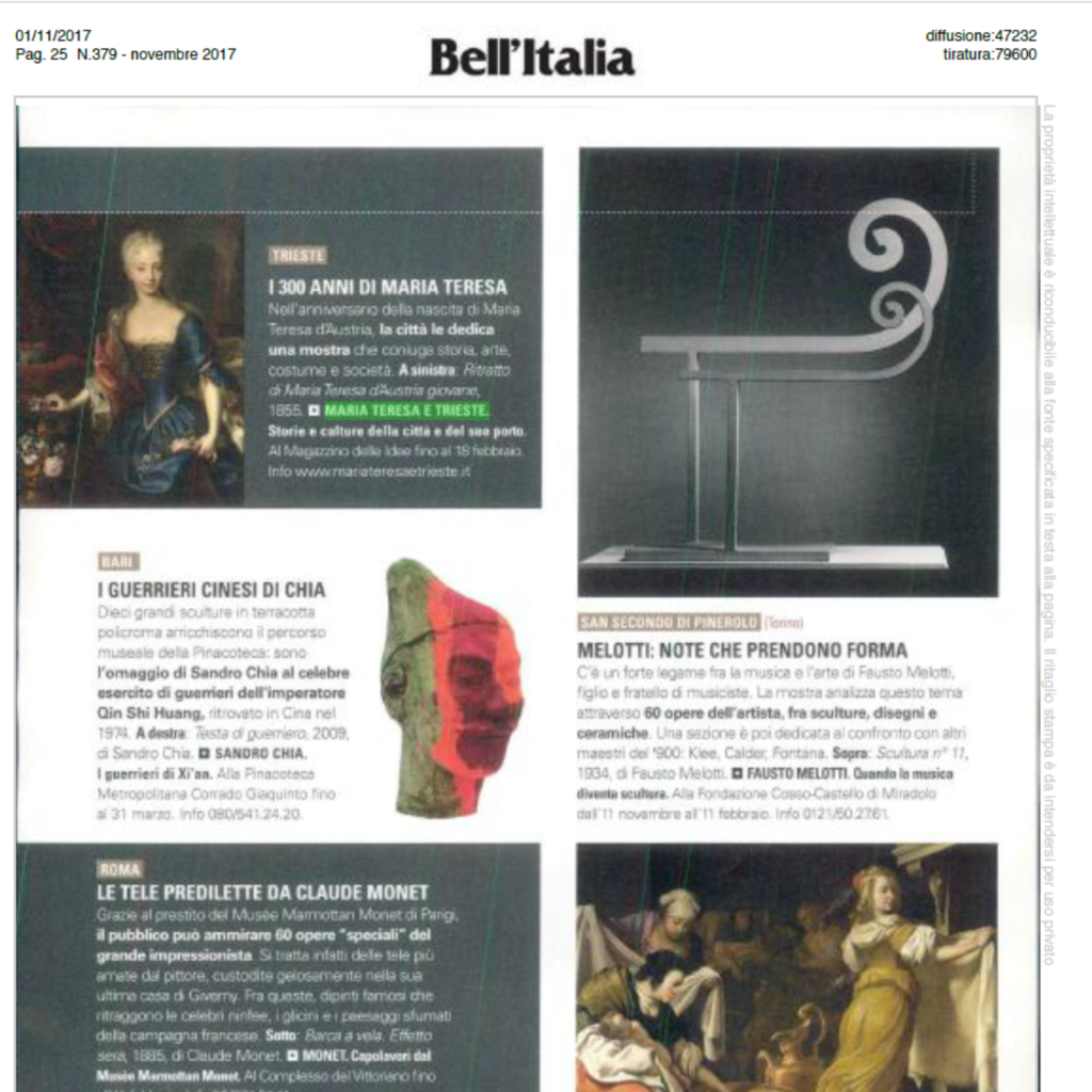 La mostra di Maria Teresa e Trieste nell'articolo di Bell'Italia