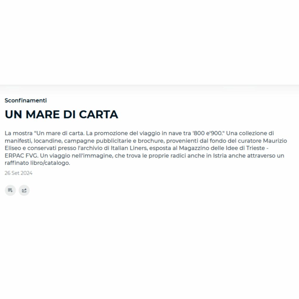 Un mare di carta. Il servizio di Sconfinamenti